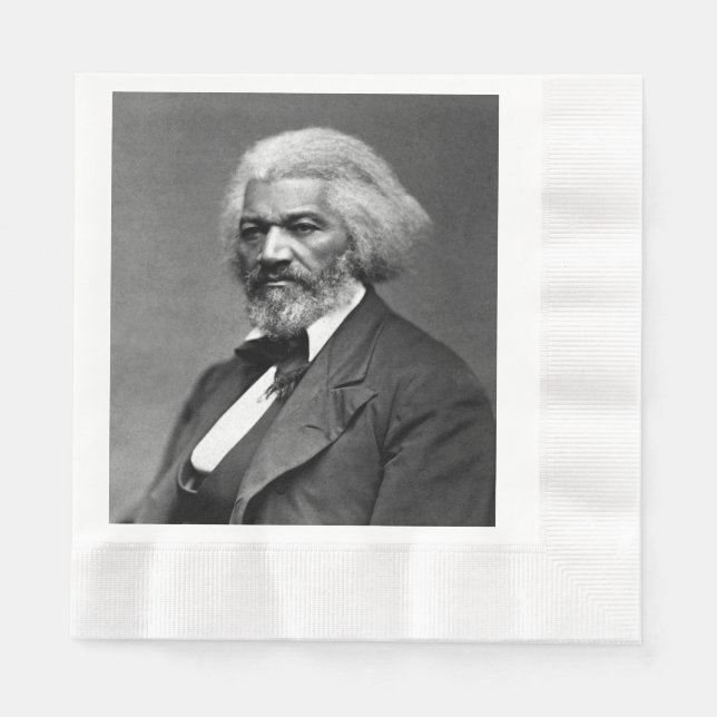 Black History Icons: Older Frederick Douglass Napkins (Front)