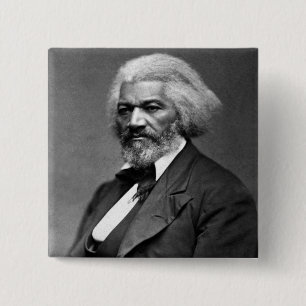 Black History Icons: Older Frederick Douglass Pinback Button