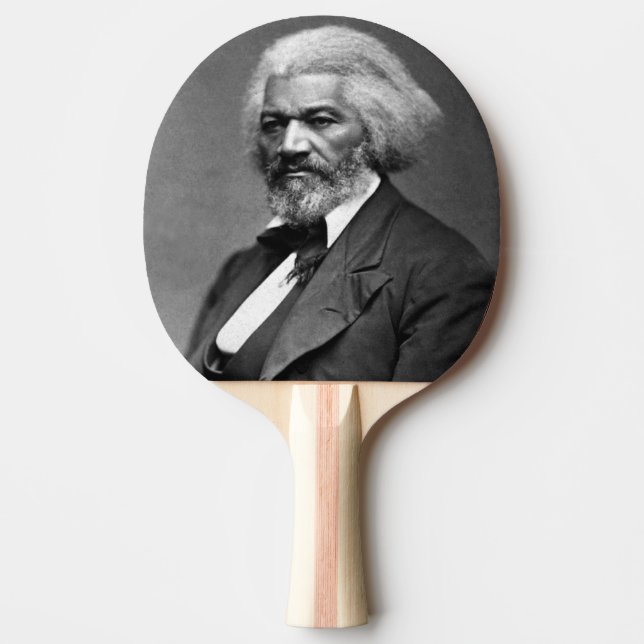 Black History Icons: Older Frederick Douglass Ping Pong Paddle (Front)