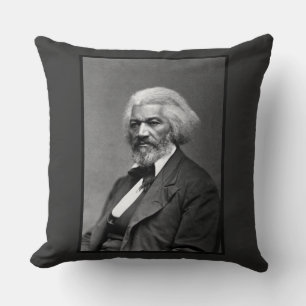 Black History Icons: Older Frederick Douglass Throw Pillow