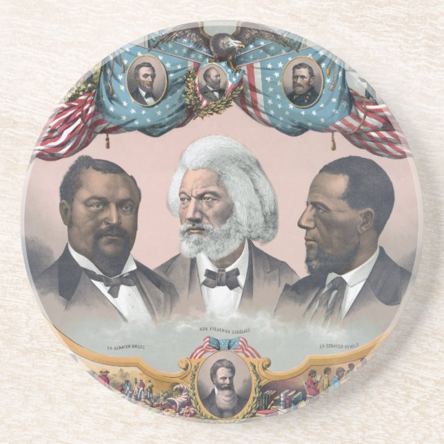 Black History Icons: With Frederick Douglass Coaster (Front)