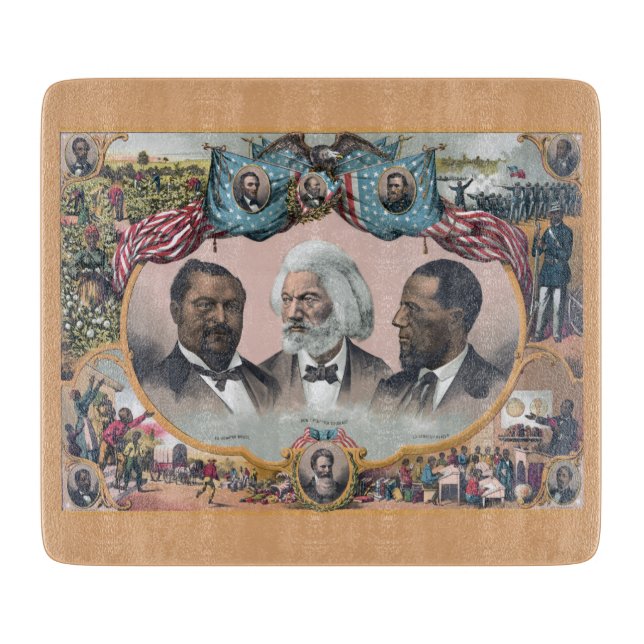Black History Icons: With Frederick Douglass Cutting Board (Front)