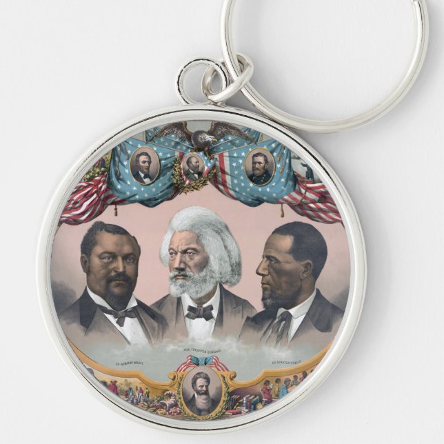 Black History Icons: With Frederick Douglass Keychain (Front)