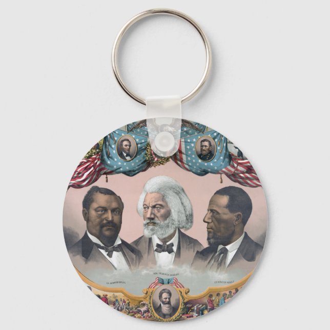 Black History Icons: With Frederick Douglass Keychain (Front)