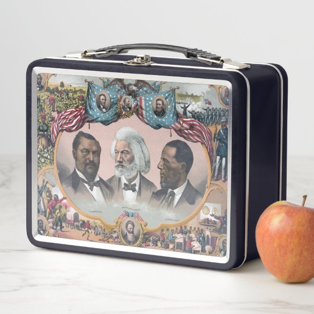 Black History Icons: With Frederick Douglass Metal Lunch Box (In Situ)