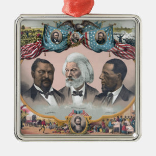 Black History Icons: With Frederick Douglass Metal Ornament