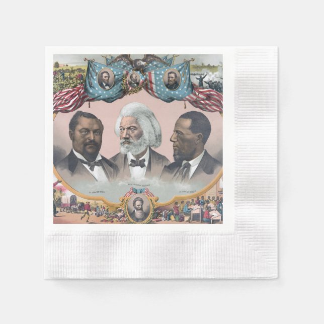 Black History Icons: With Frederick Douglass Napkins (Front)