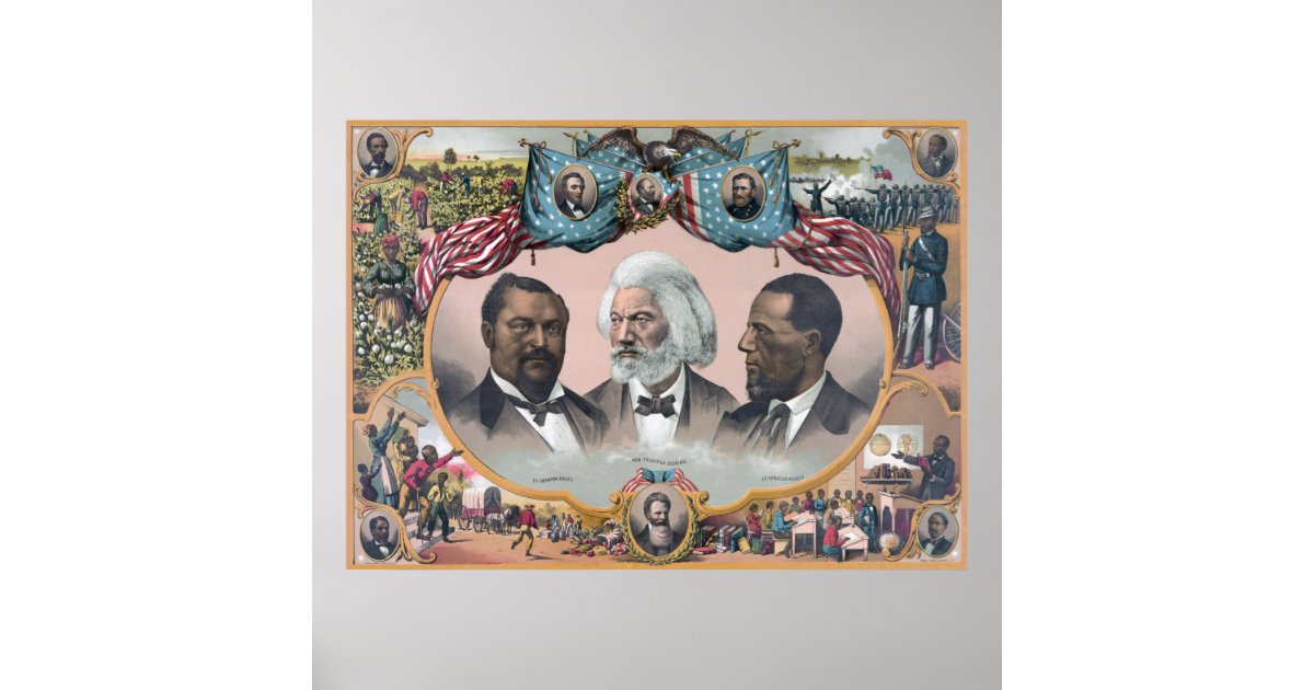 Black History Icons: With Frederick Douglass Poster | Zazzle