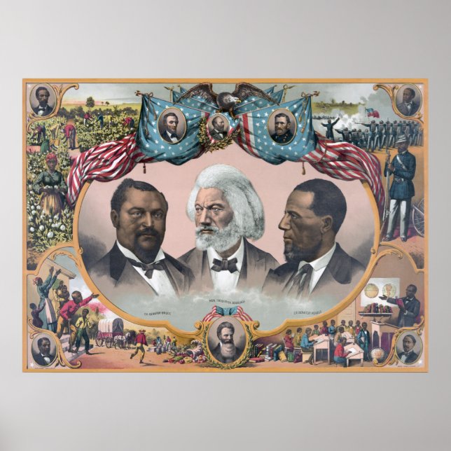 Black History Icons: With Frederick Douglass Poster (Front)