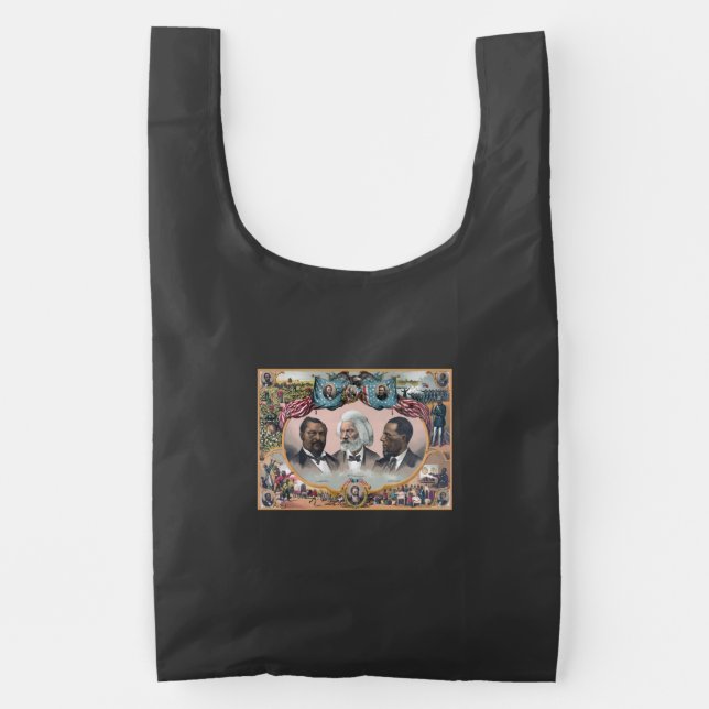 Black History Icons: With Frederick Douglass Reusable Bag (Front)