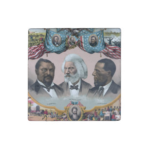 Black History Icons: With Frederick Douglass Stone Magnet