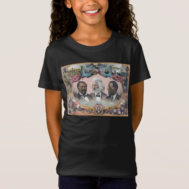 Black History Icons: With Frederick Douglass T-Shirt (Front)