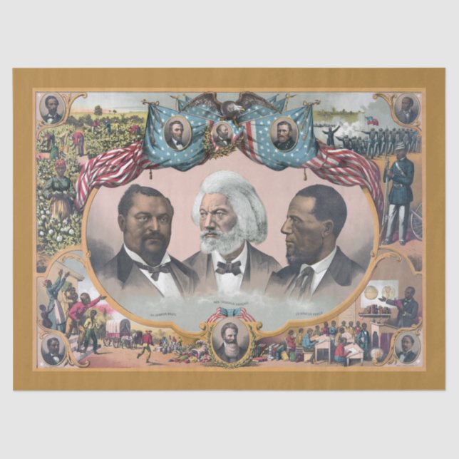 Black History Icons: With Frederick Douglass Tissue Paper (Front)