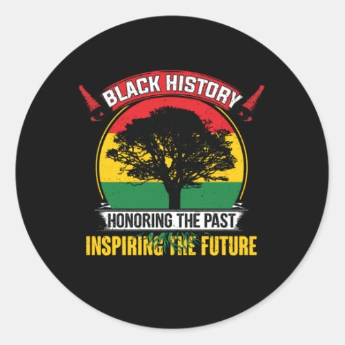 Black History Inspiring The Future Classic Round Sticker