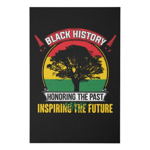 Black History Inspiring The Future Faux Canvas Print