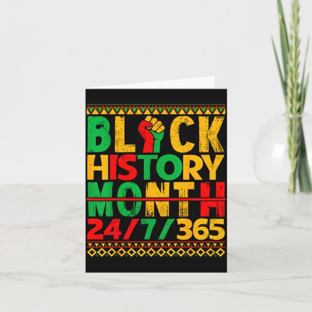 Black History Is American History African Men Wome Card (Front)