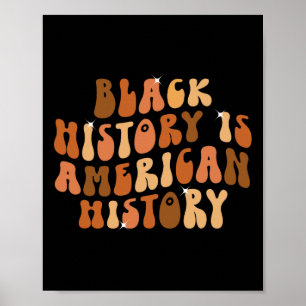 Black History Is American History Bhm African Groo Poster