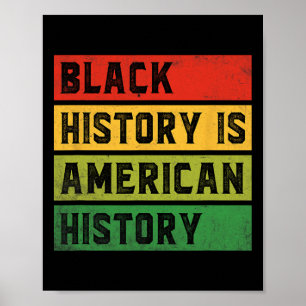 Black History Is American History Bhm African Prid Poster