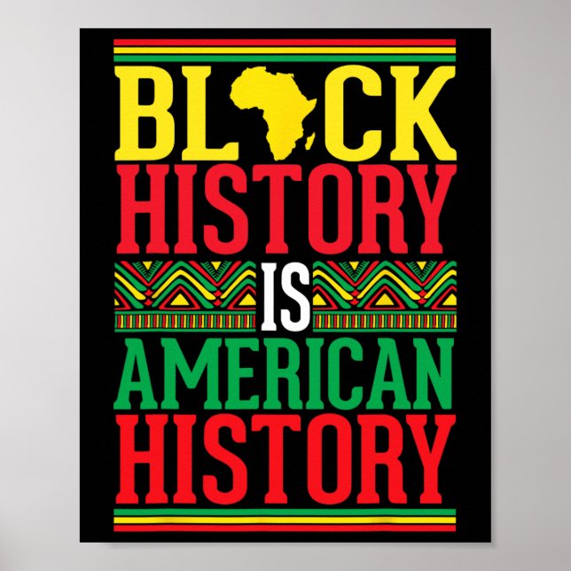 Black History Is American History Juneteenth Black Poster (Front)