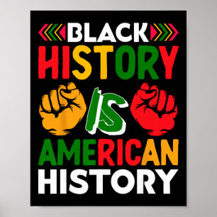 Black History Is American History Patriotic Africa Poster