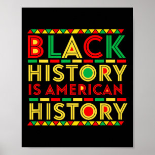 Black History Is American History Patriotic Africa Poster