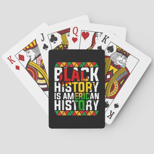 Black History Is American History Patriotic  Poker Cards (Back)