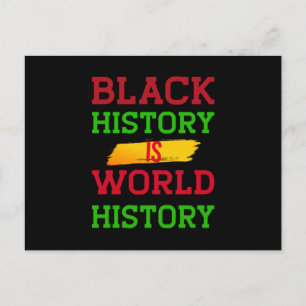 Black History Is World History (2) Announcement Postcard