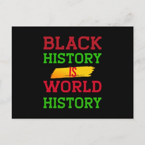 Black History Is World History 2 Announcement Postcard