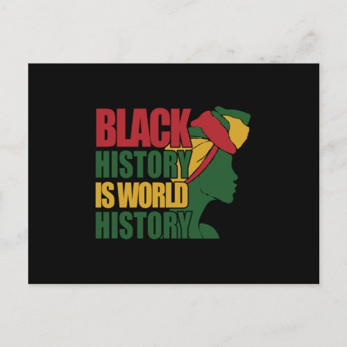 Black History Is World History 2 Announcement Postcard