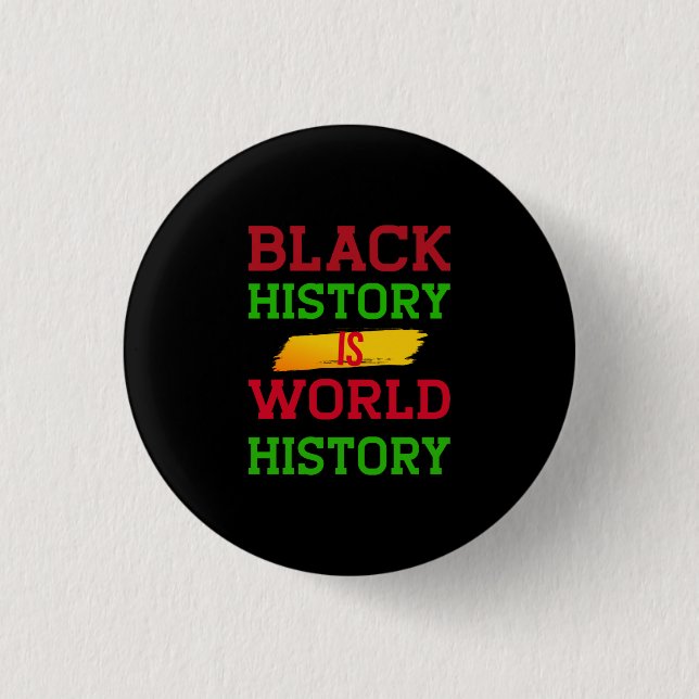 Black History Is World History (2) Button (Front)