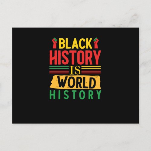 Black History Is World History 3 Announcement Postcard
