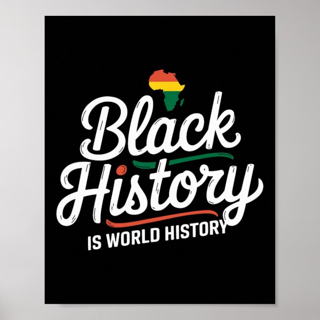 Black History Is World History Black History Month Poster (Front)