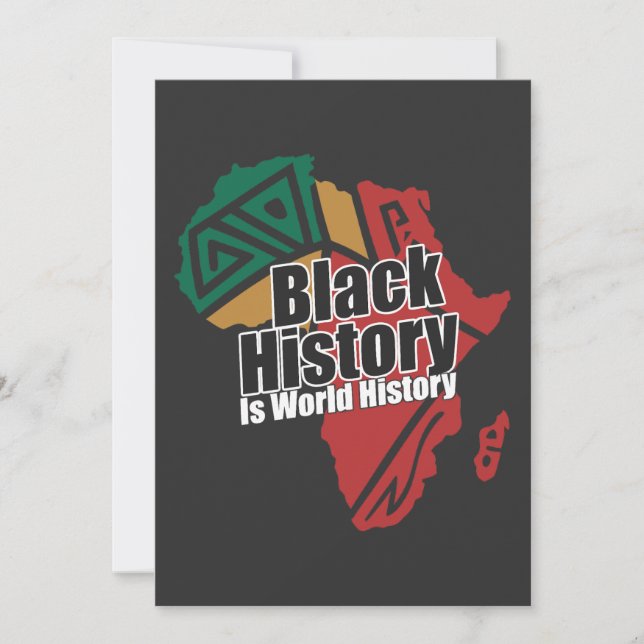 Black History Is World History Holiday Card (Front)