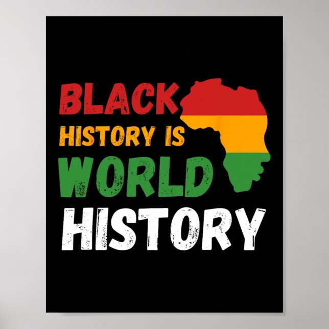 Black History Is World History Month African Ameri Poster (Front)
