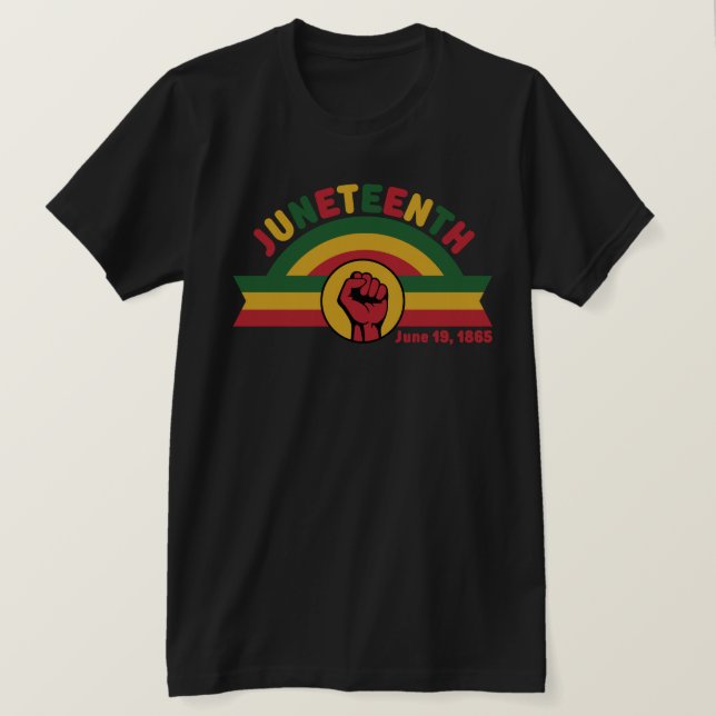 Black History JUNETEENTH 1865 T-Shirt (Design Front)