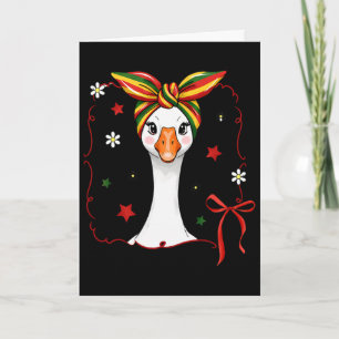 Black History Juneteenth Goose Coquette Bow Ndana Card
