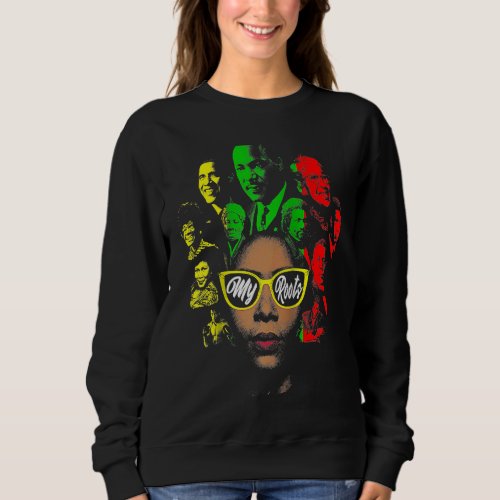 Black History Leaders Collage Famous African Ameri Sweatshirt