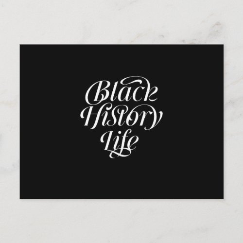black history life  postcard
