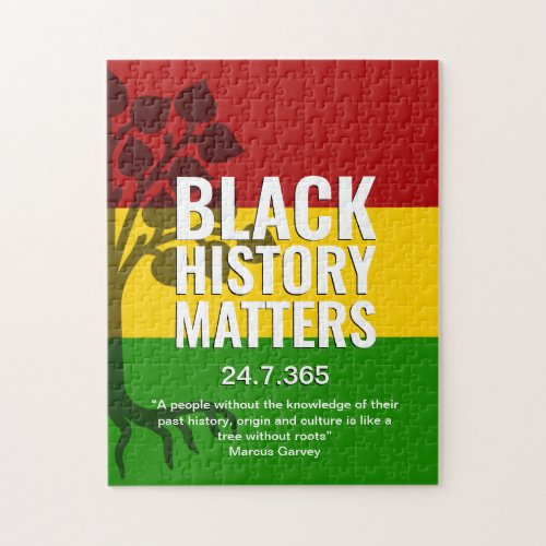 Black History Marcus Garvey Quote BHM Jigsaw Puzzle