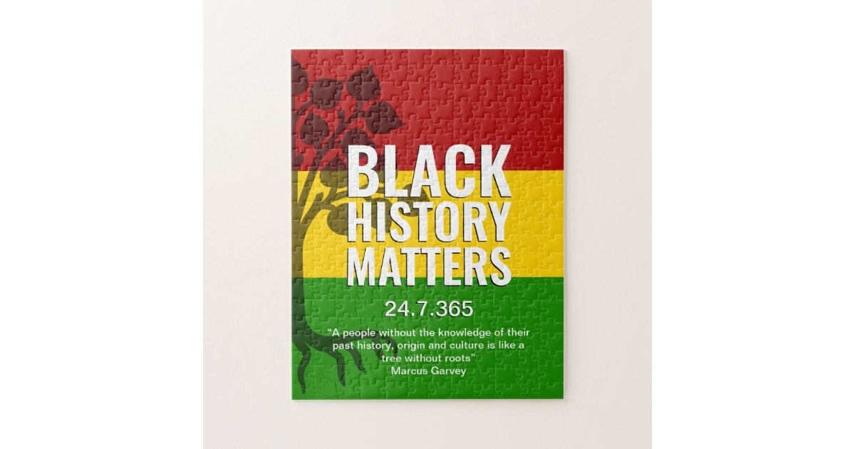 Black History Marcus Garvey Quote BHM Jigsaw Puzzle Zazzle
