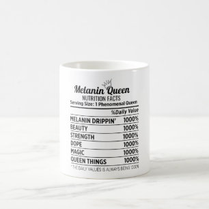Black History Melanin Queen Nutrition Facts Mug