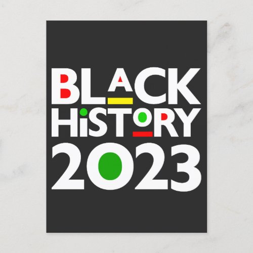 Black History Month 2023 Melanin Sista Bruh Love Postcard