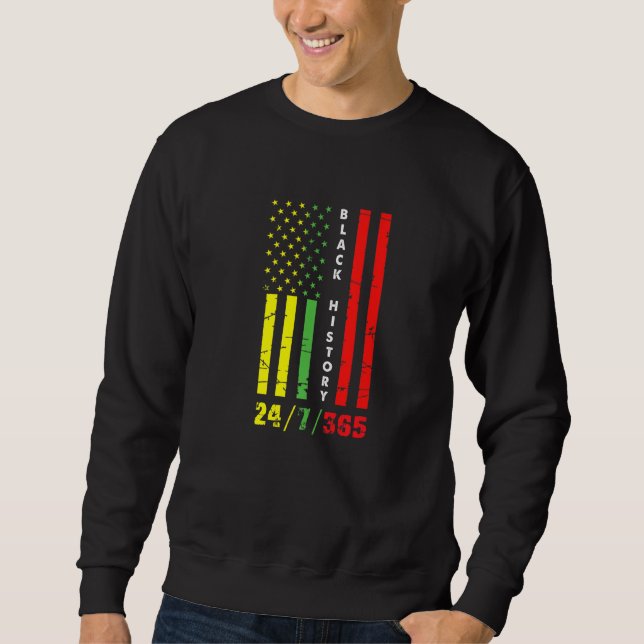 Black History Month 247365 African American Flag P Sweatshirt (Front)