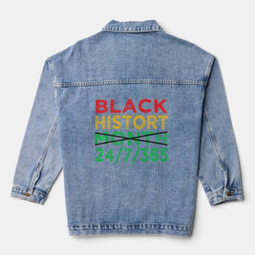 Black History Month 247365 African Melanin Black  Denim Jacket