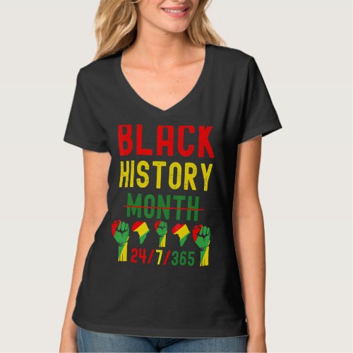 Black History Month 247365 African Melanin Black M T_Shirt