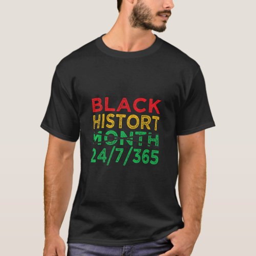 Black History Month 247365 African Melanin Black  T_Shirt