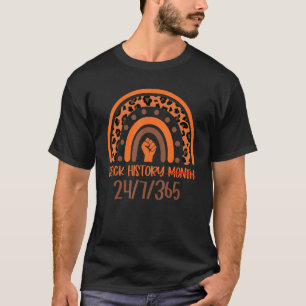 Black History Month 247365 Rainbow Africa Map Mela T-Shirt