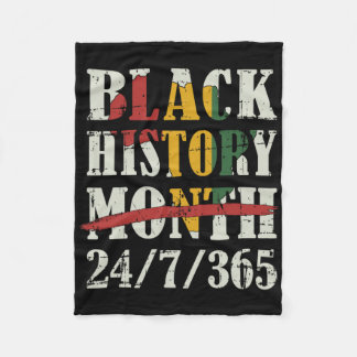 Black History Month 247365 With African Map Flag  Fleece Blanket