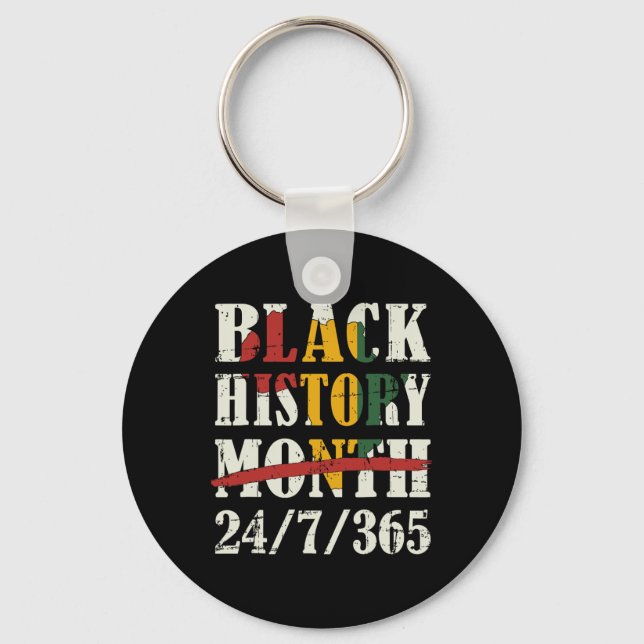 Black History Month 247365 With African Map Flag  Keychain (Front)