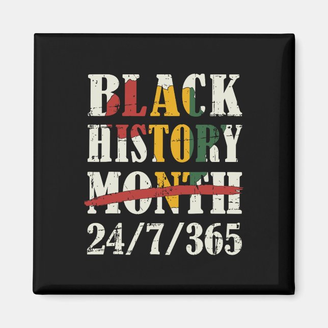 Black History Month 247365 With African Map Flag  Magnet (Front)